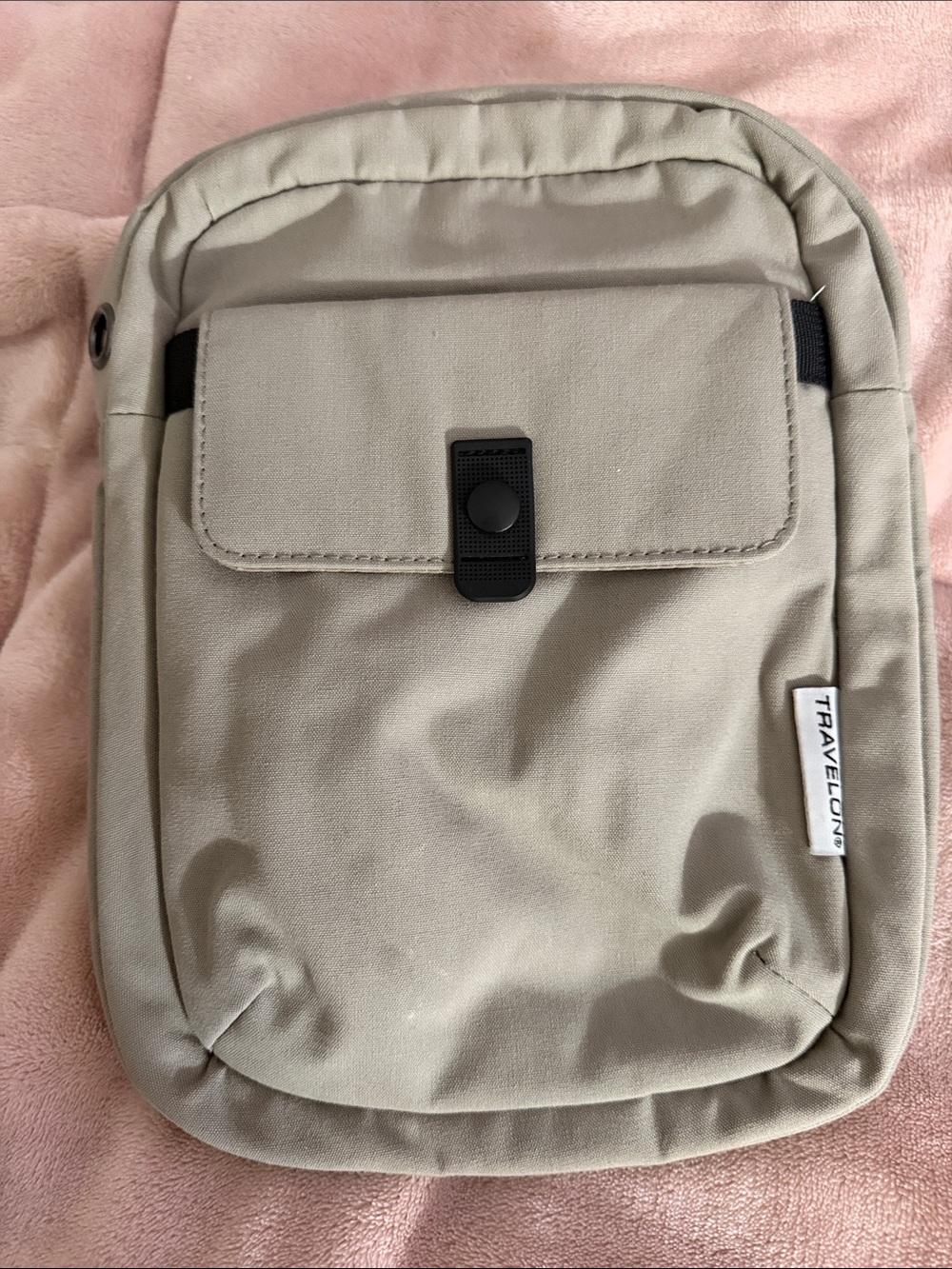Travelon Men’s or woman’s  Compact Crossbody Bag - Light Khaki